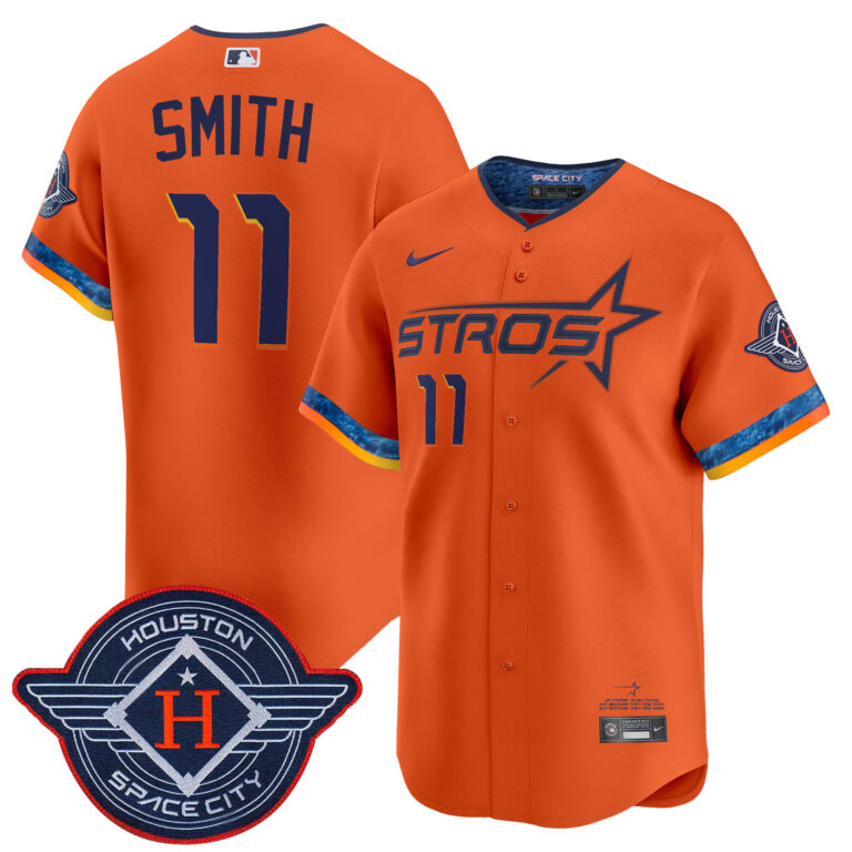 Men Houston Astros #11 Smith orange 2025 City Connect Vapor Premier Limited Jersey
